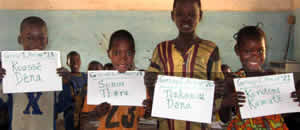 Second grade students at school in Mali.