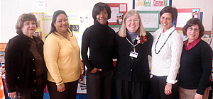 Principal and teachers at the Montessori Magnet School in Albany, NY.